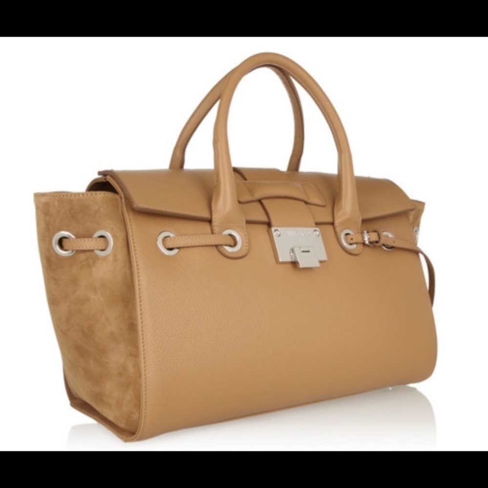 JIMMY CHOO Rosa textured-leather and suede tote - Picture 5 of 8